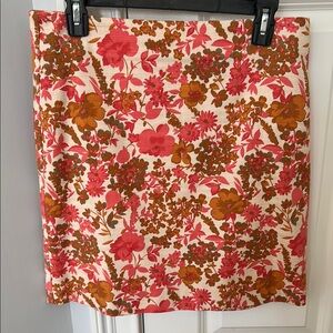 LOFT Pink and Gold Mini Pencil Skirt Casual Resort Wear